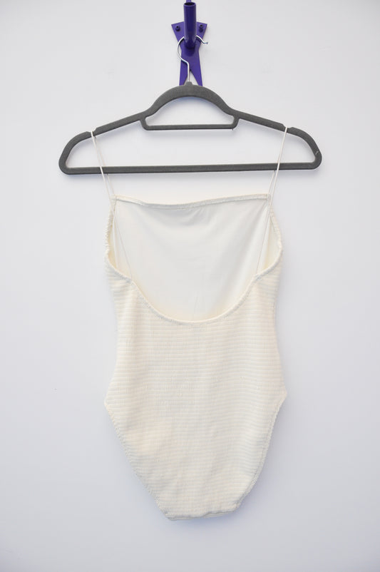 Toteme Smocked Swimsuit - cream