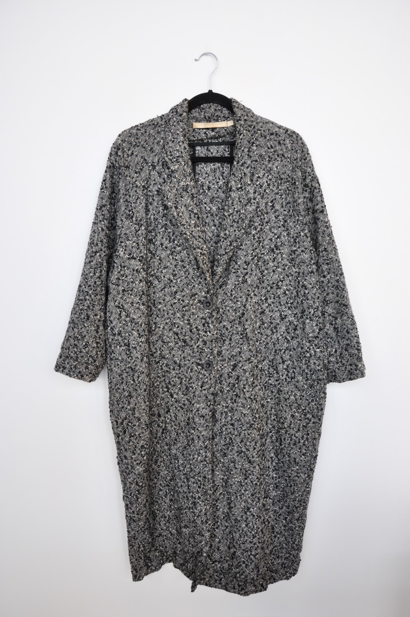 Penny Sage Coat - White / Grey Marle