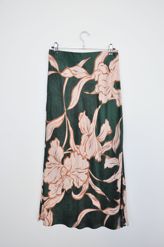 Husk Skirt - green/pink/brown