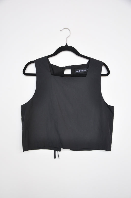 Alpha60 Cropped Tank Top -black