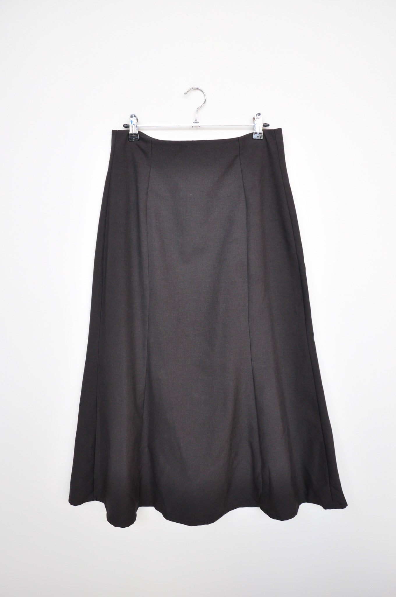 Long Flaired Skirt - Dark Brown