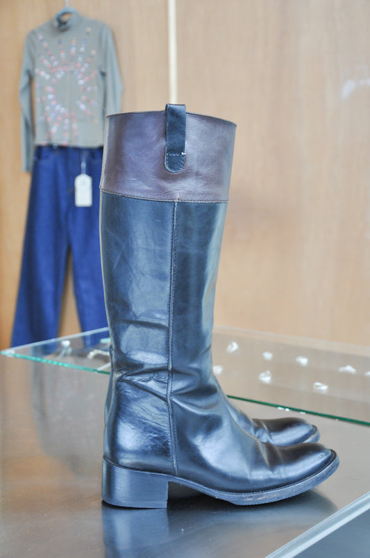 Carel Paris Riding Boots - Black/ Brown 37