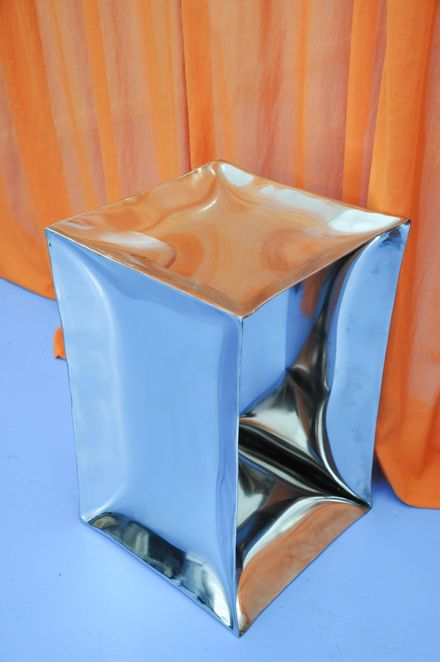 Polished Stainless Steel Hydroform Stool