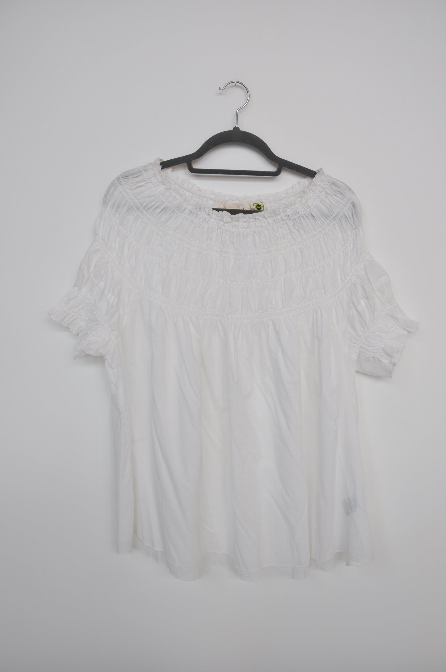 Karen Walker Smocked Blouse - white