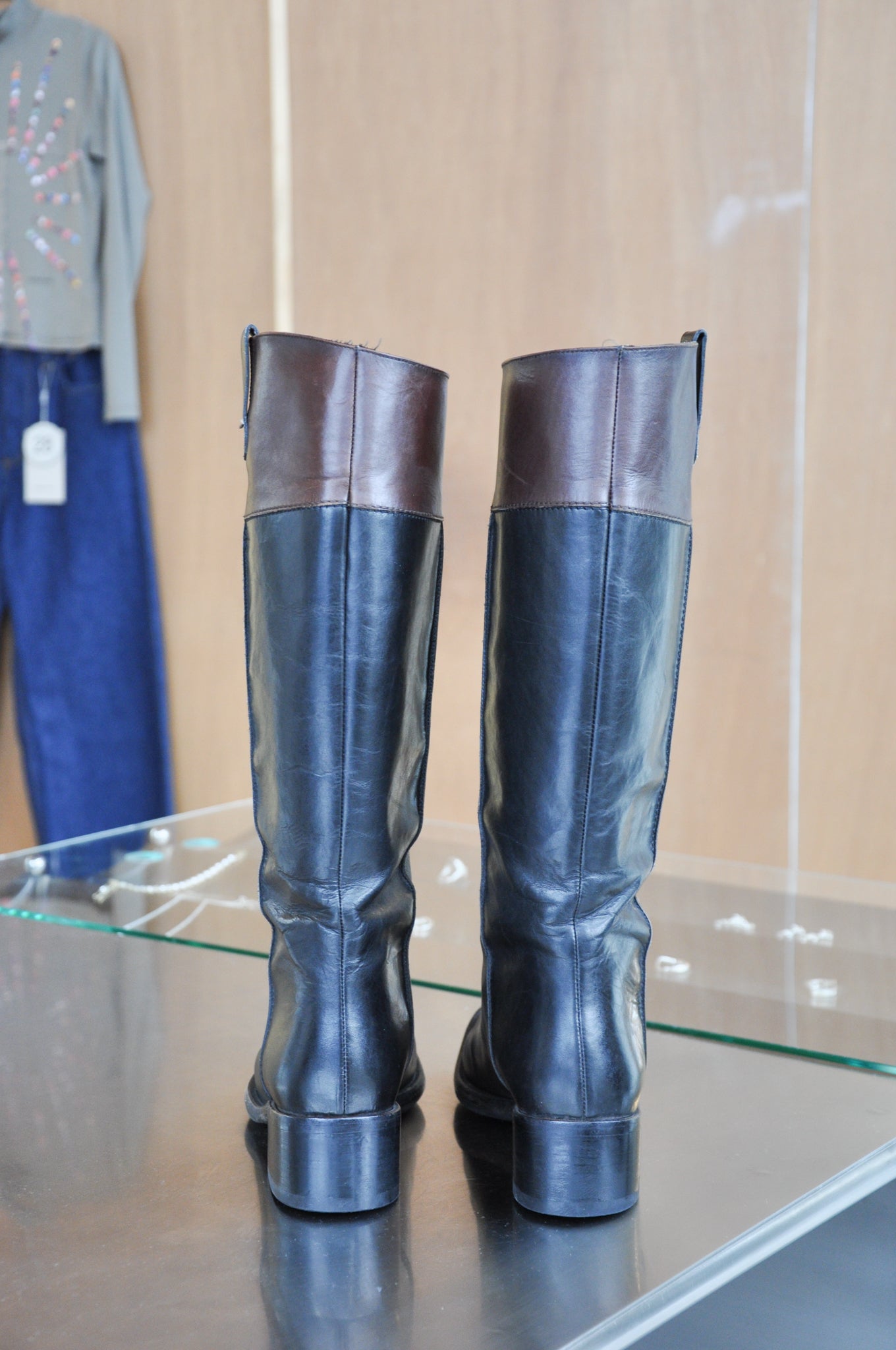 Carel Paris Riding Boots - Black/ Brown 37