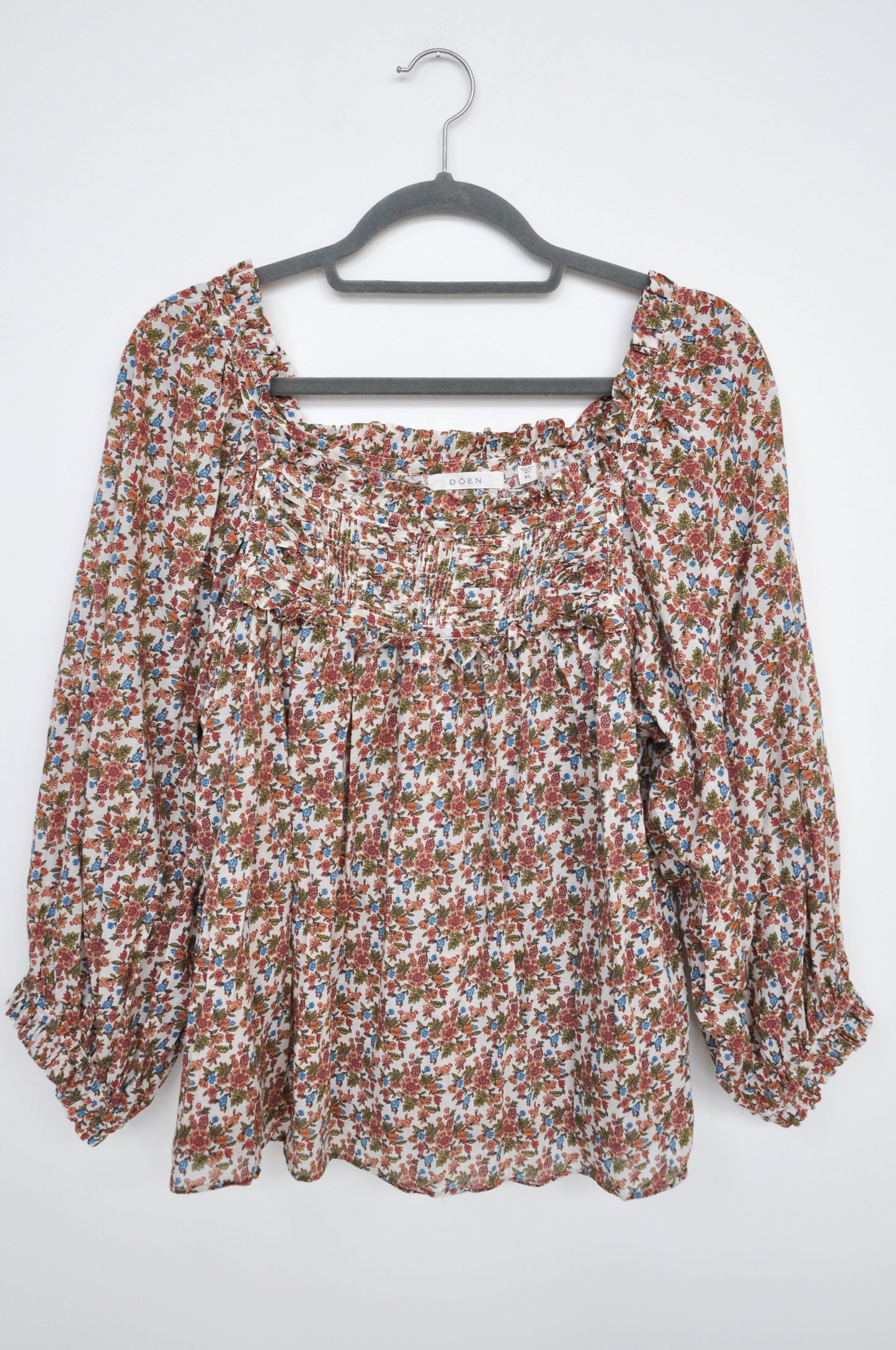 Doen Floral Blouse - pink/white/green