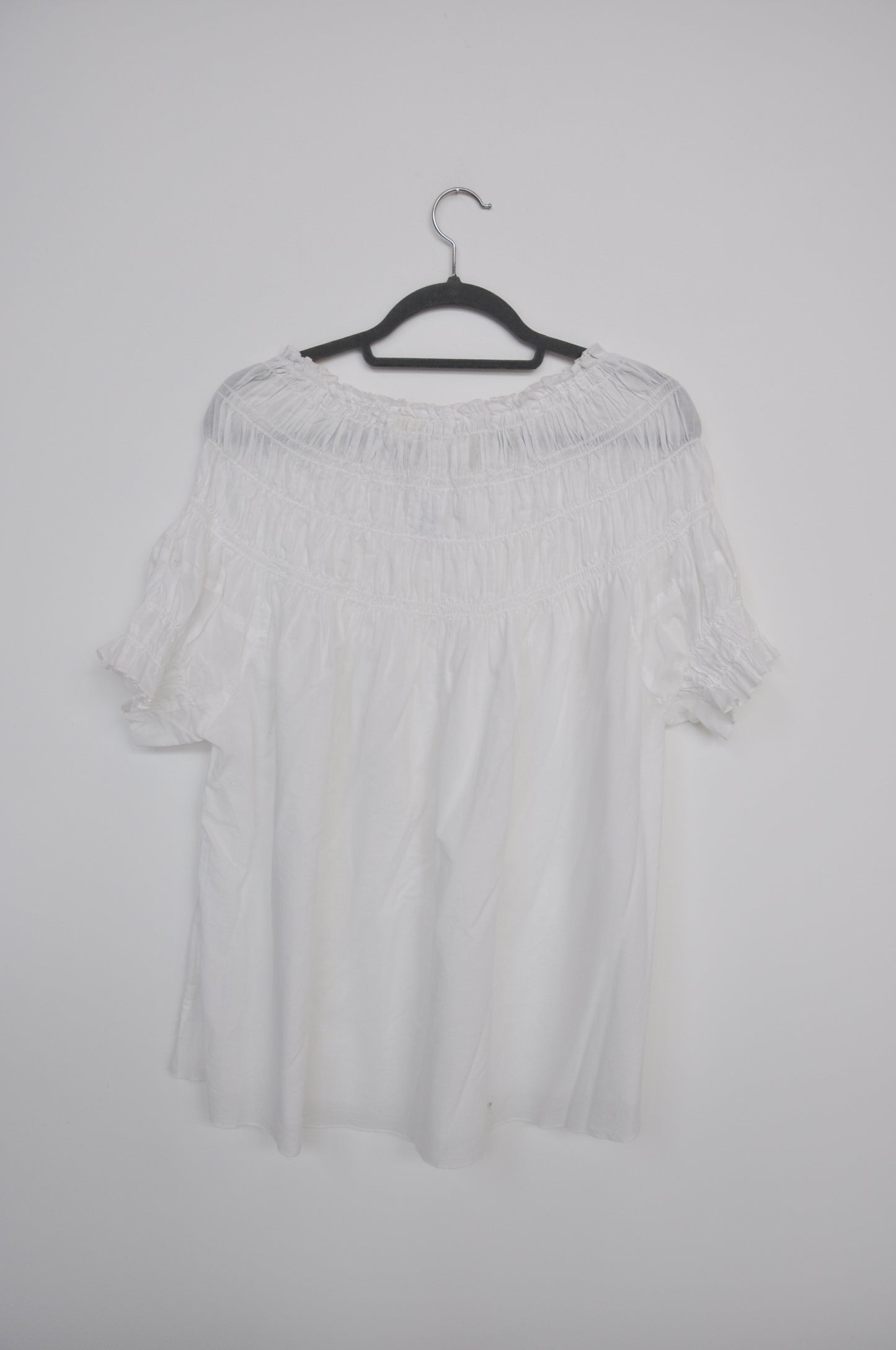 Karen Walker Smocked Blouse - white