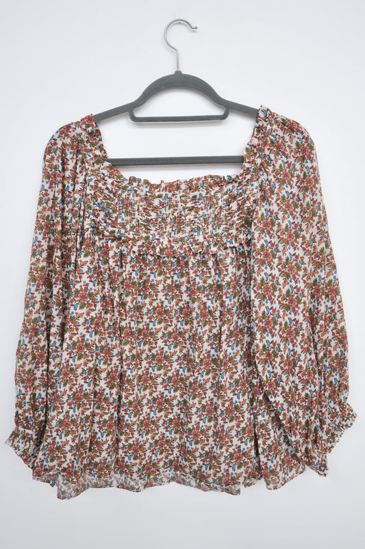 Doen Floral Blouse - pink/white/green