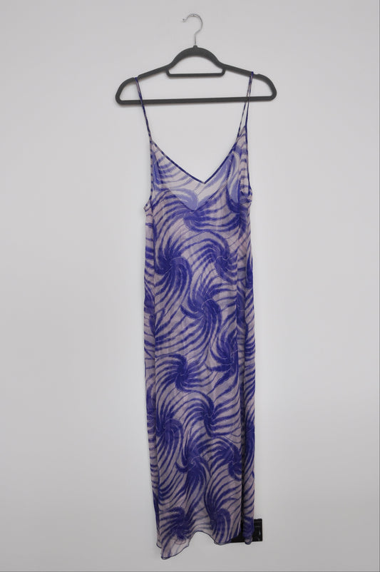 Dries Van Noten Sheer Slip - blue/white