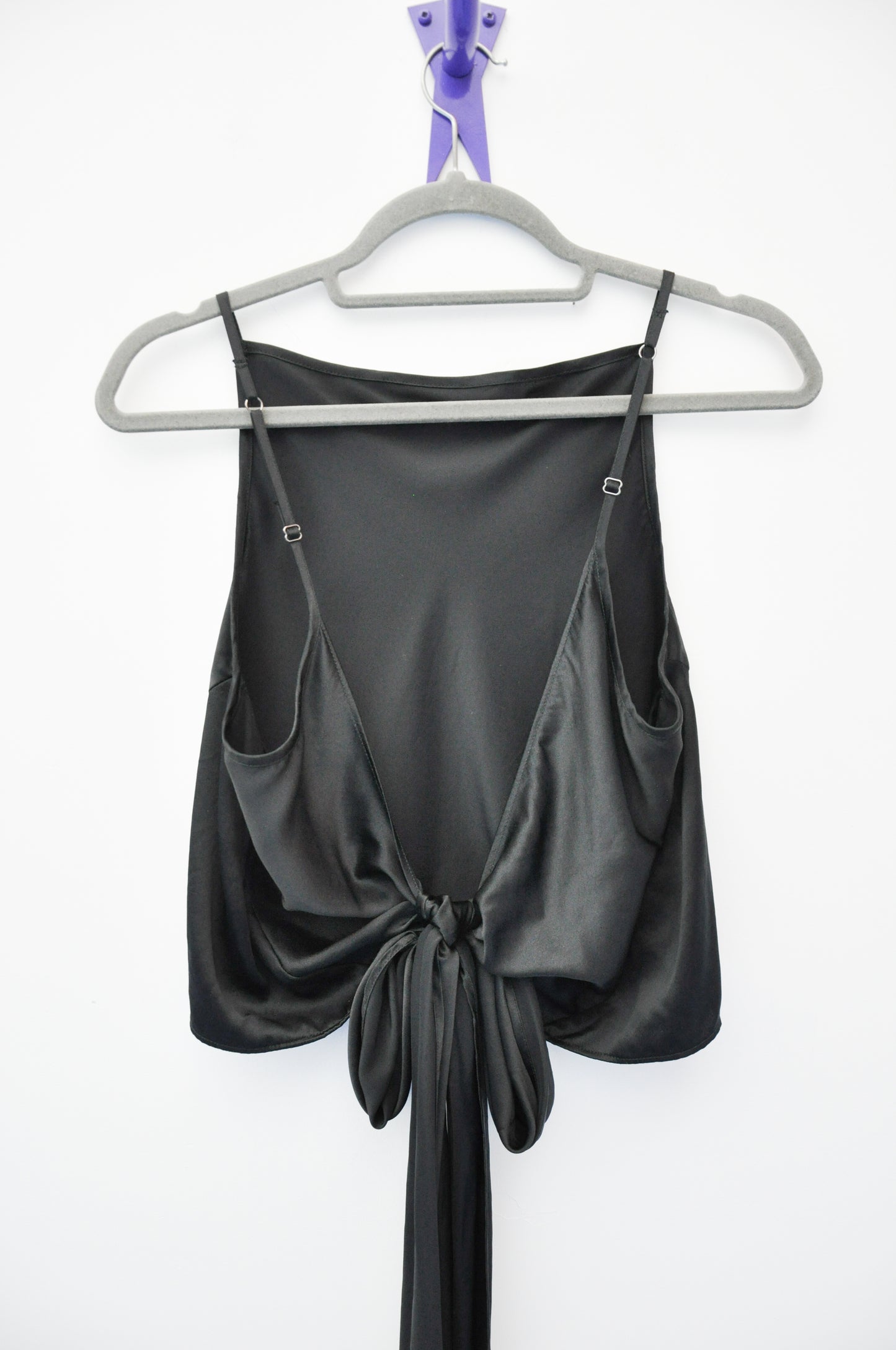 Jimmy D Silk Wrap Top - black