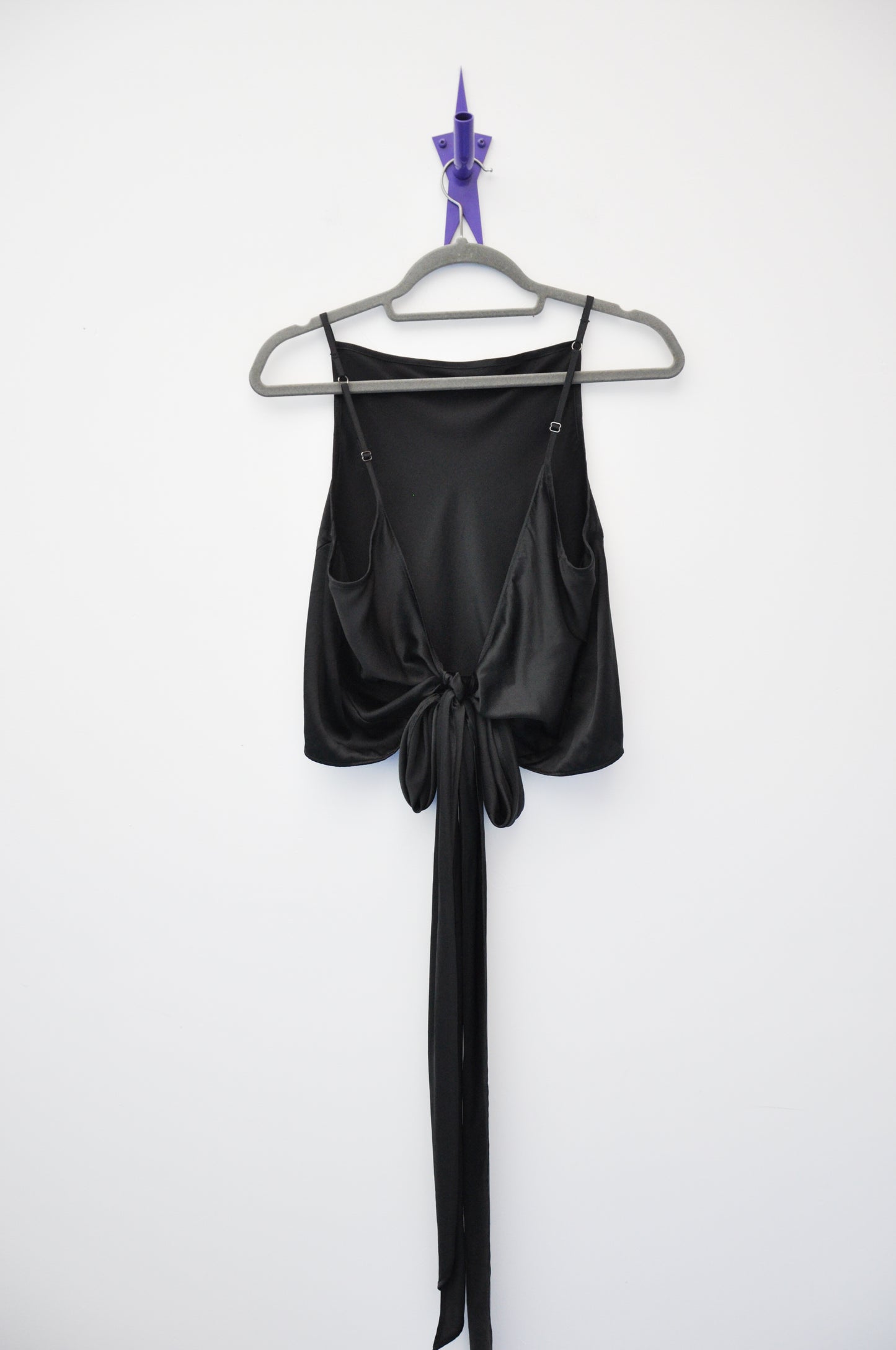 Jimmy D Silk Wrap Top - black