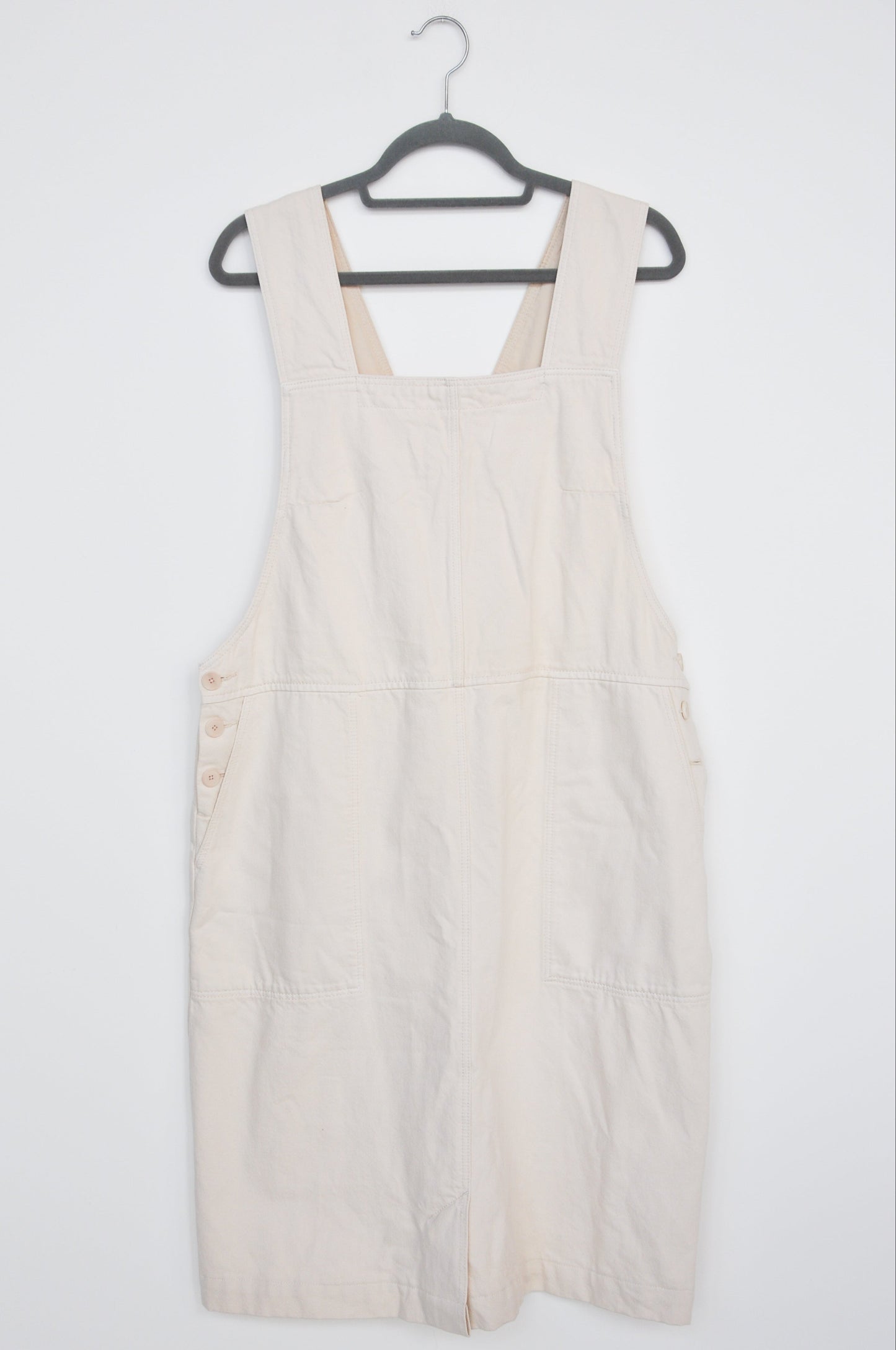 Toast Midi Dungaree Dress - beige