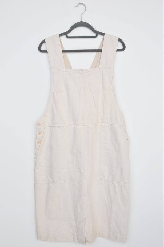 Toast Midi Dungaree Dress - beige