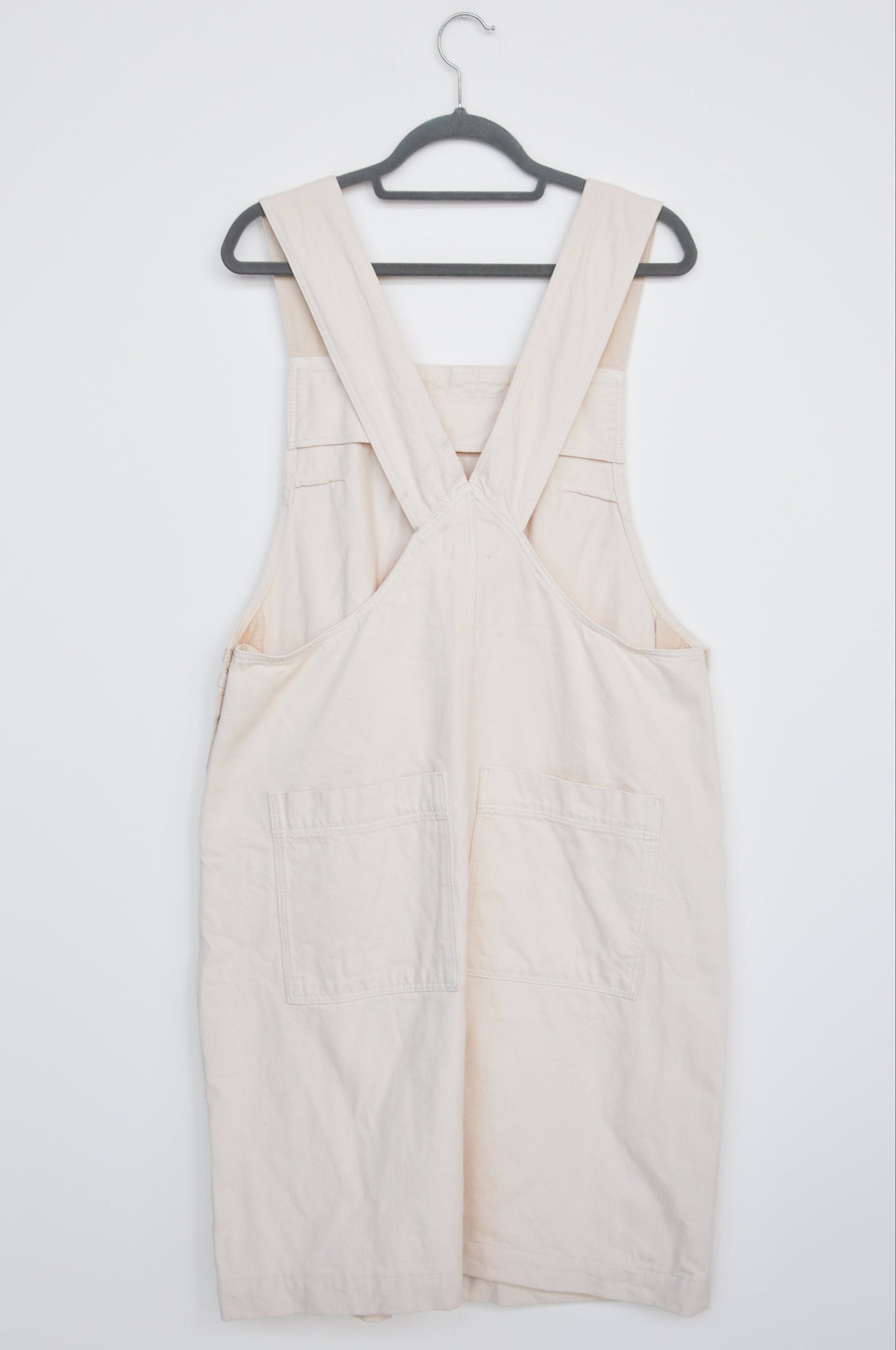 Toast Midi Dungaree Dress - beige