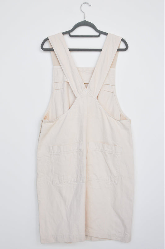Toast Midi Dungaree Dress - beige
