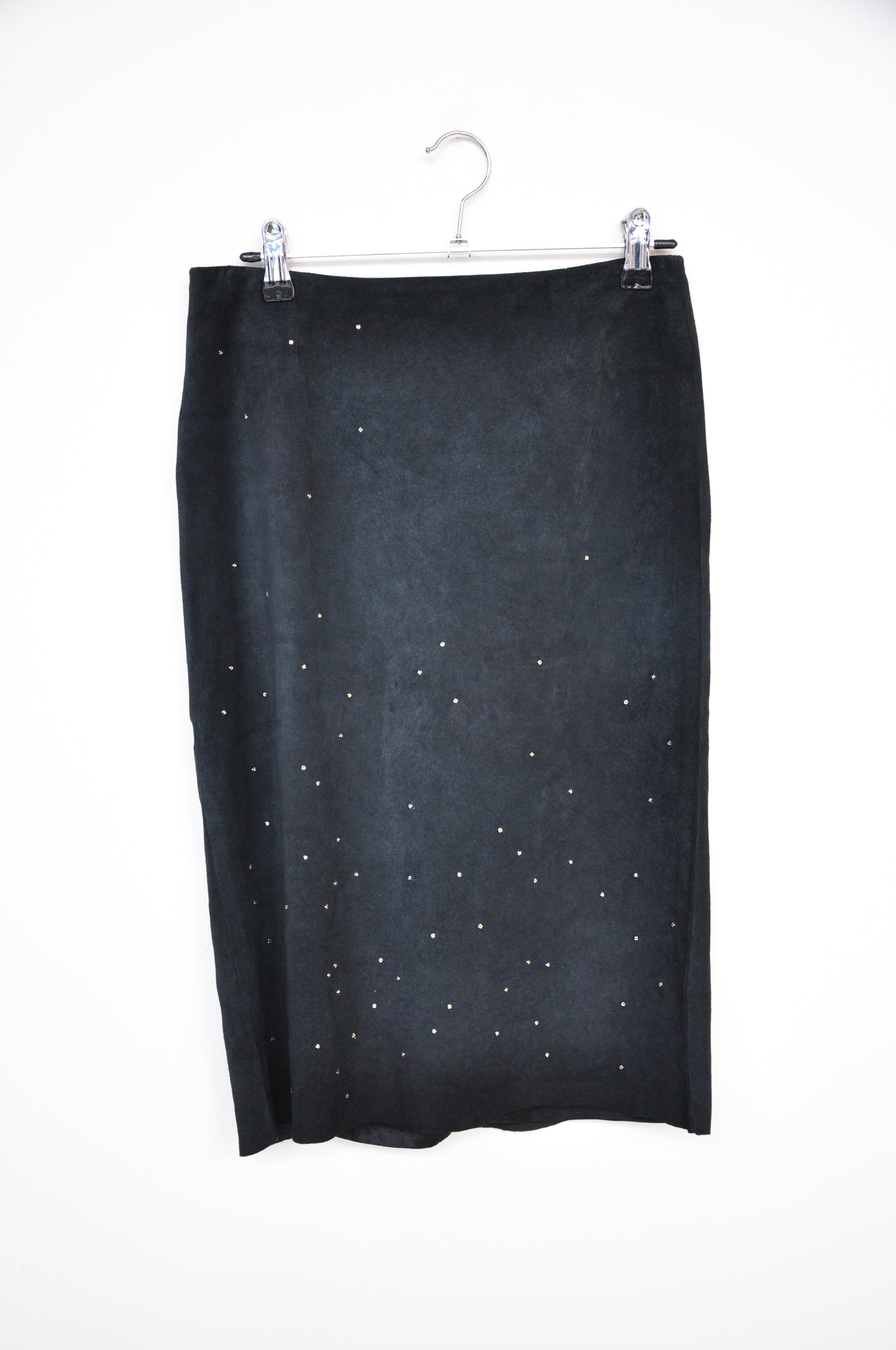 BCBGMaxazria Suede Pencil Skirt - black