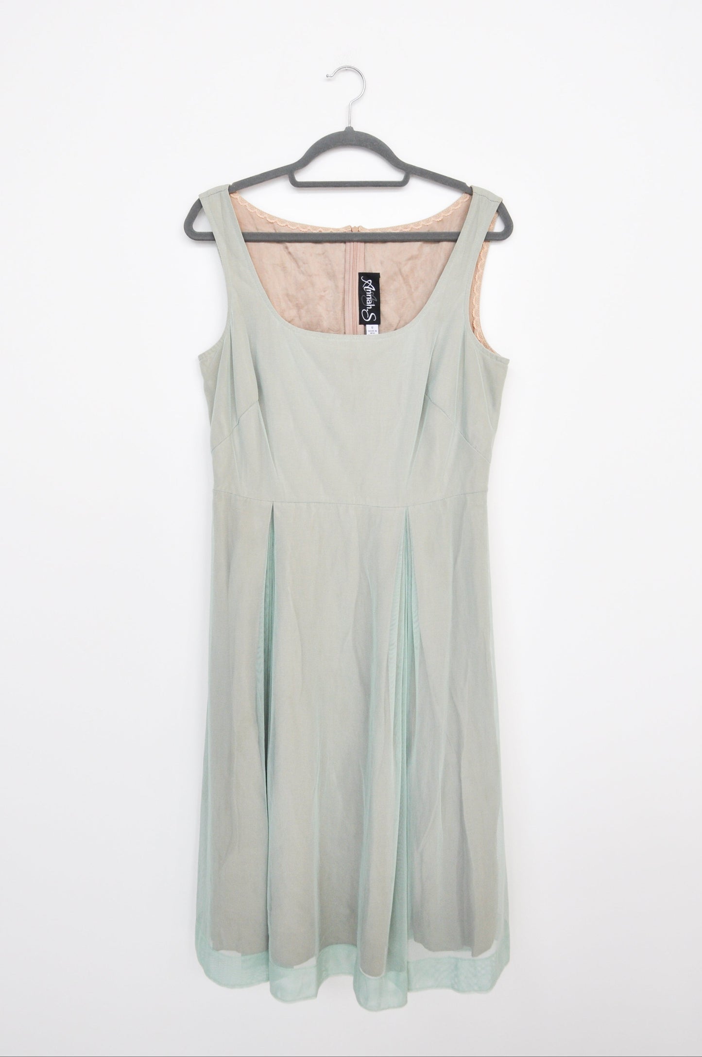 Annah S Mesh Dress - green/brown