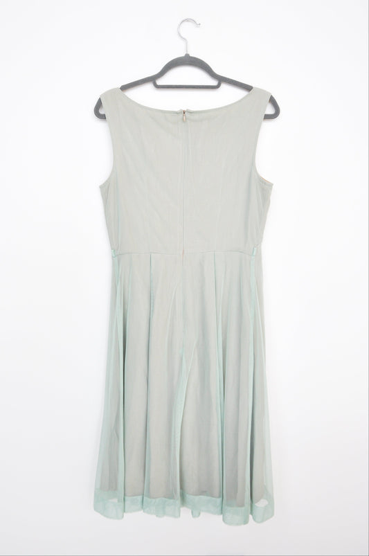 Annah S Mesh Dress - green/brown