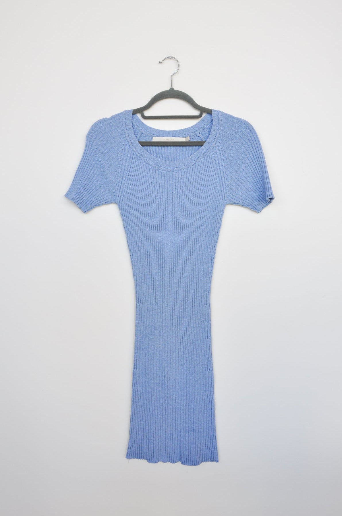 Penny Sage Knitted Dress - Pale Blue