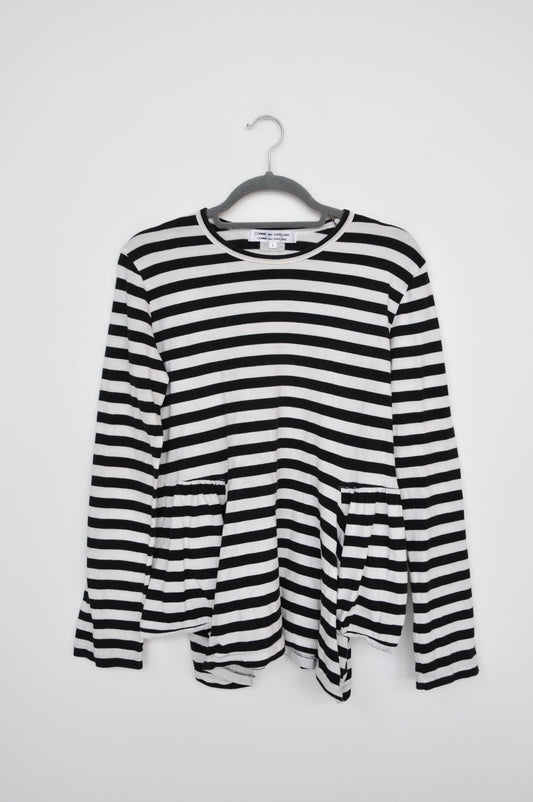 Comme Des Garcons Stripe Long Sleeve - black/white