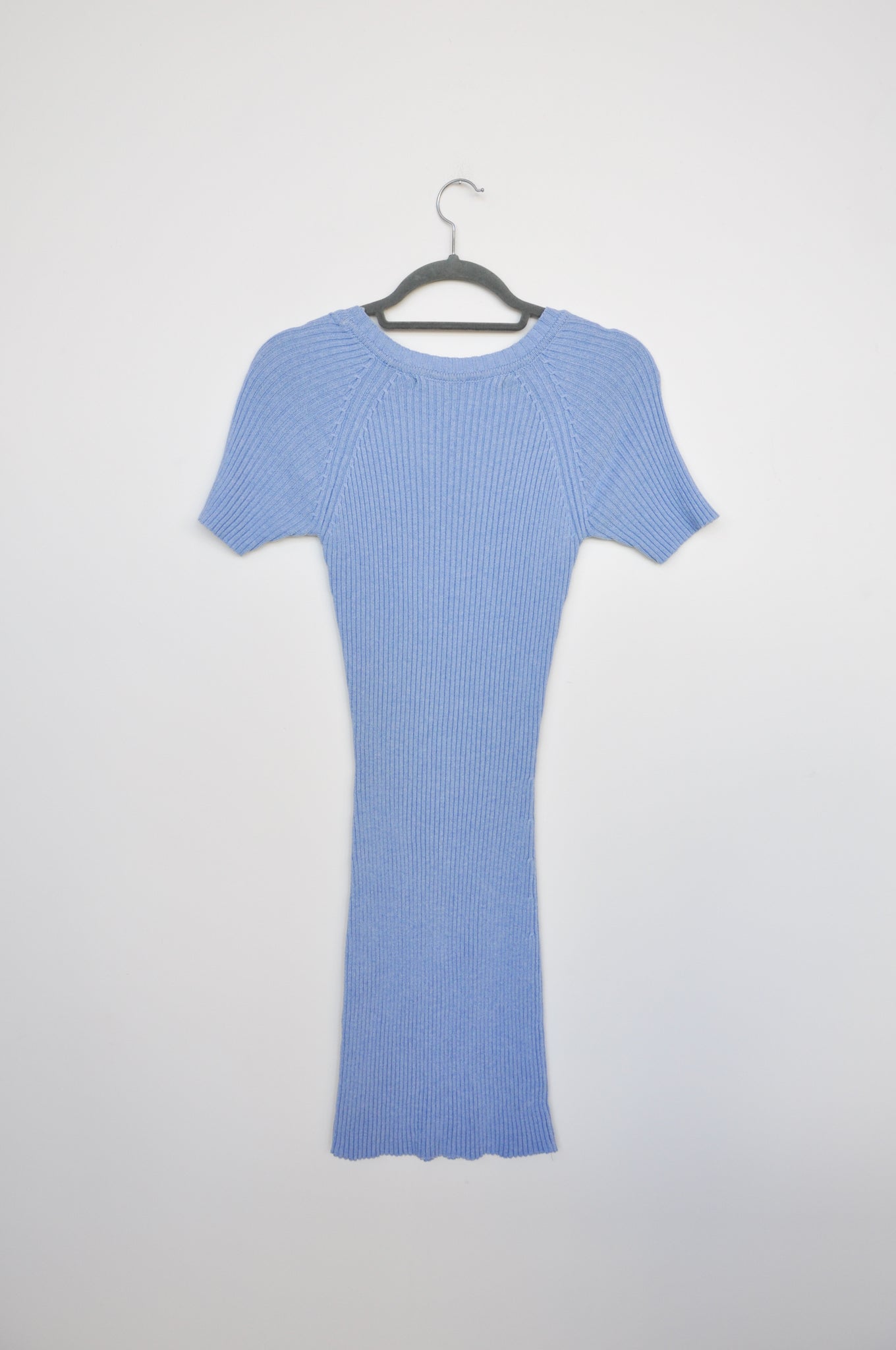 Penny Sage Knitted Dress - Pale Blue