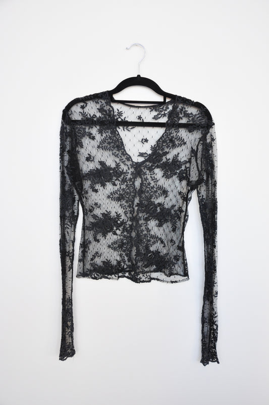 Lace Long Sleeve - black