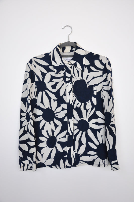 Karen Walker Floral Shirt - blue/white