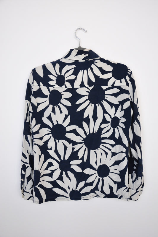 Karen Walker Floral Shirt - blue/white