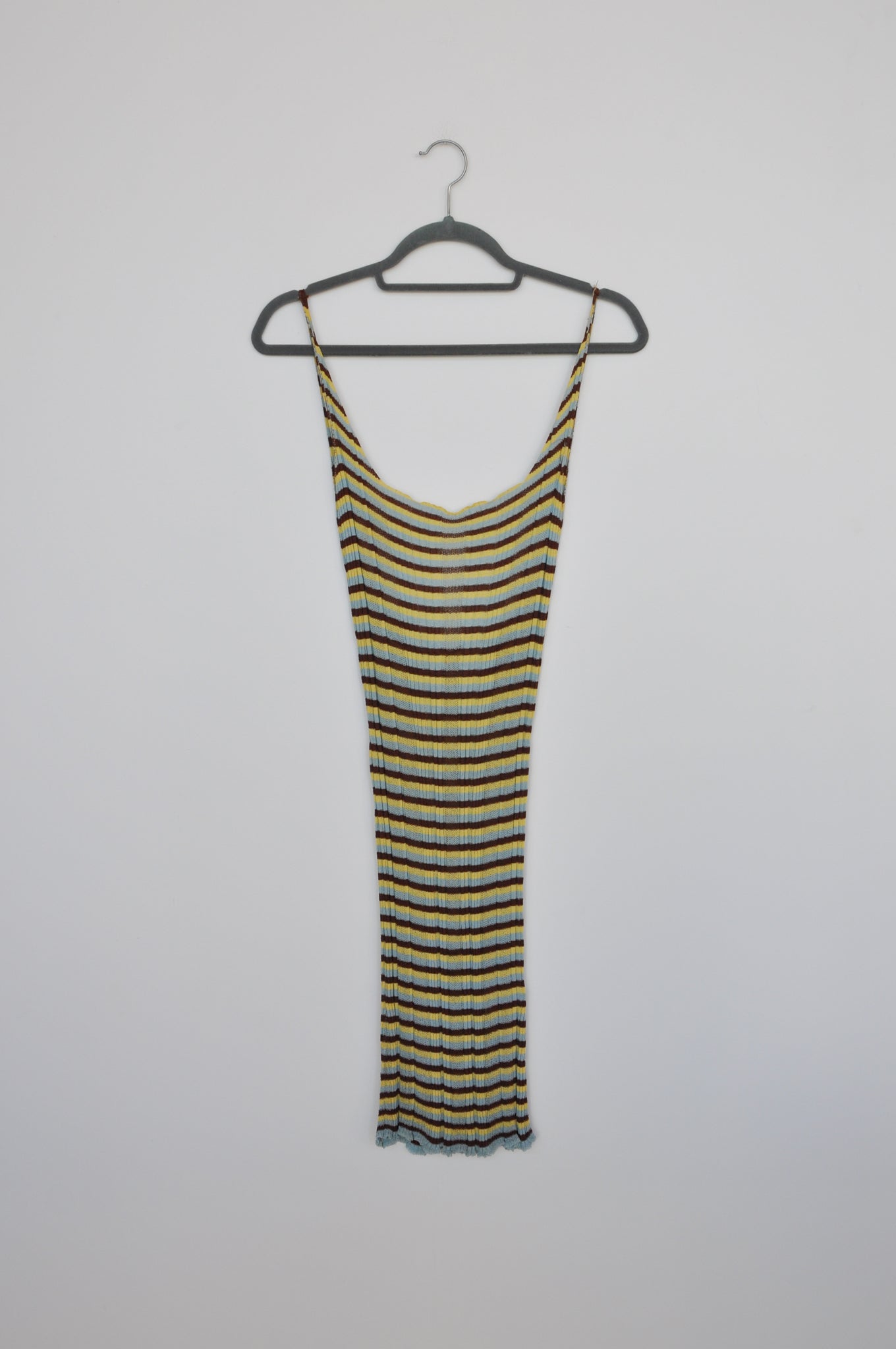 Paloma Wool Knit Dress - Brown / Yellow / Blue