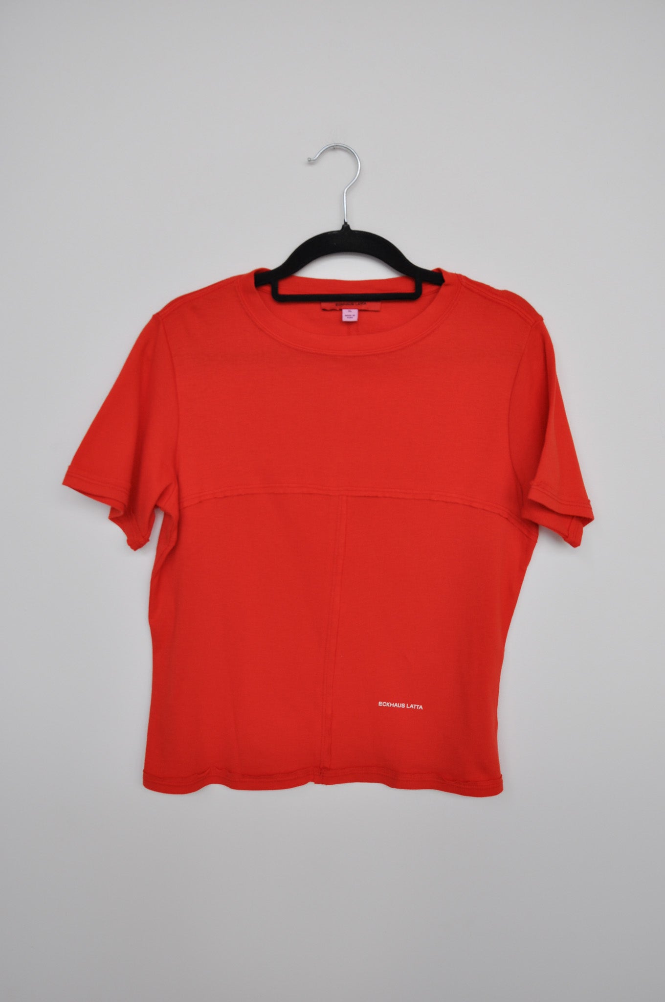 Eckhaus Latta Lapped Baby Tee - Red