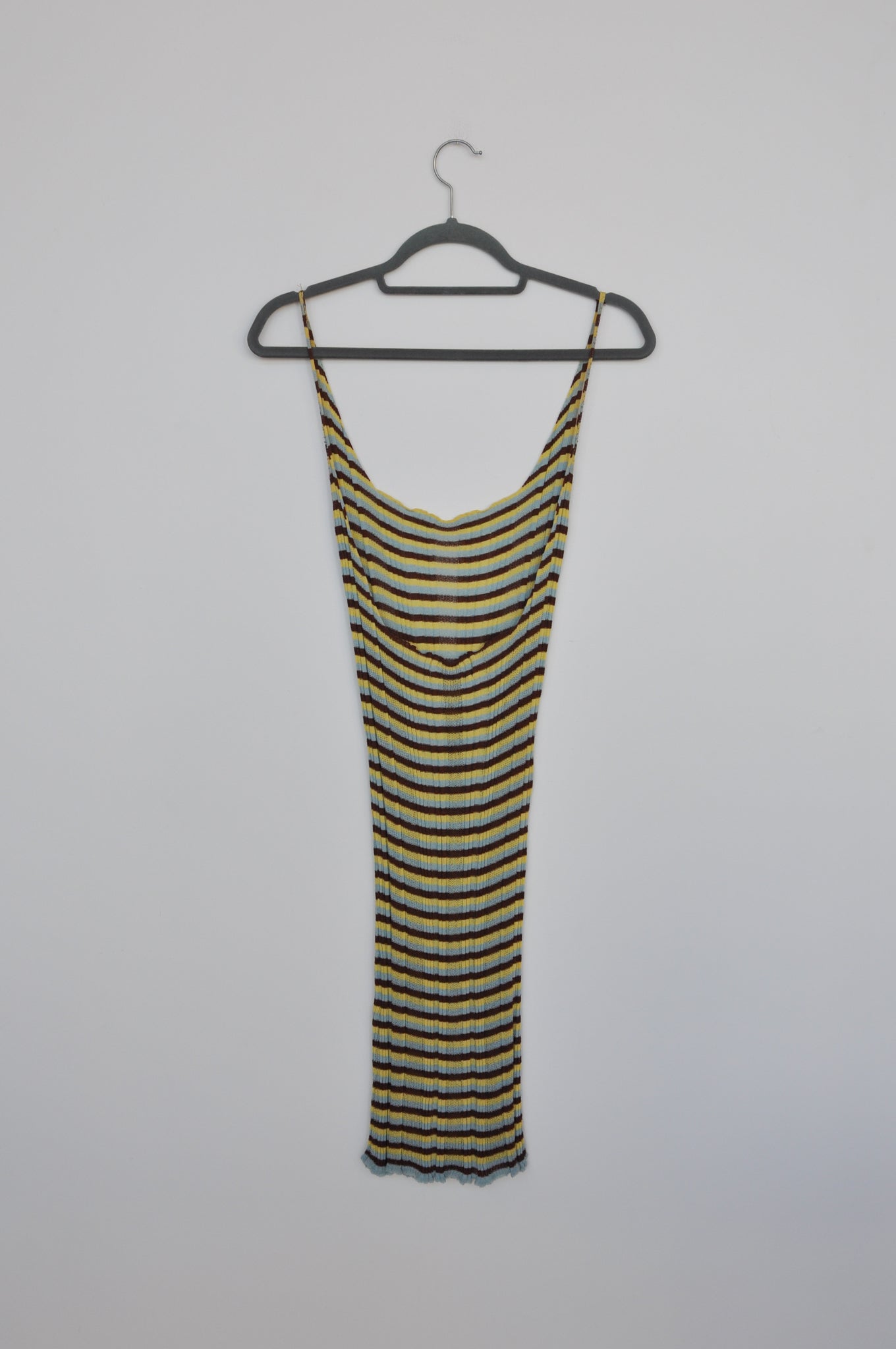 Paloma Wool Knit Dress - Brown / Yellow / Blue