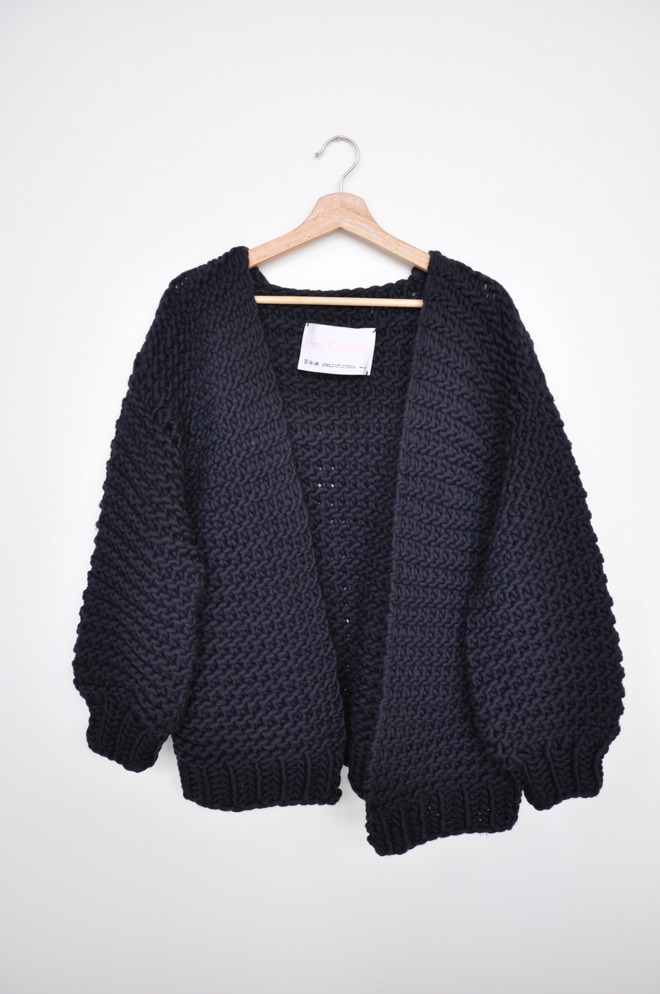 The Knitter. Chunky Cardigan - Navy