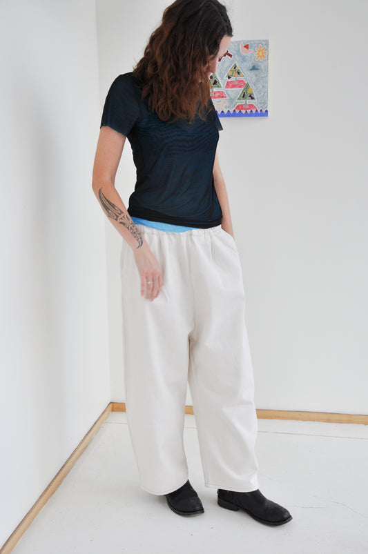 Kaguya Cropped in Natural Denim