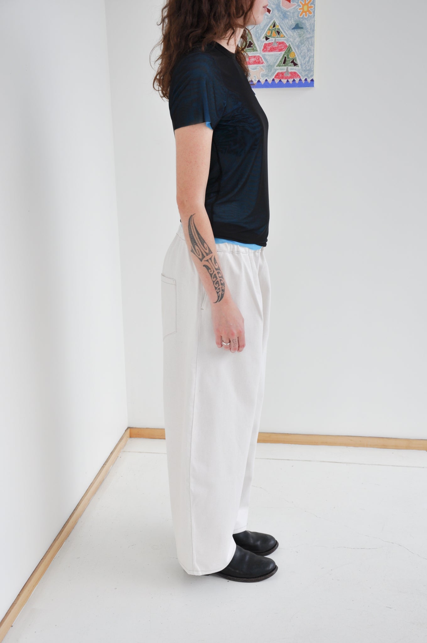 Kaguya Cropped in Natural Denim