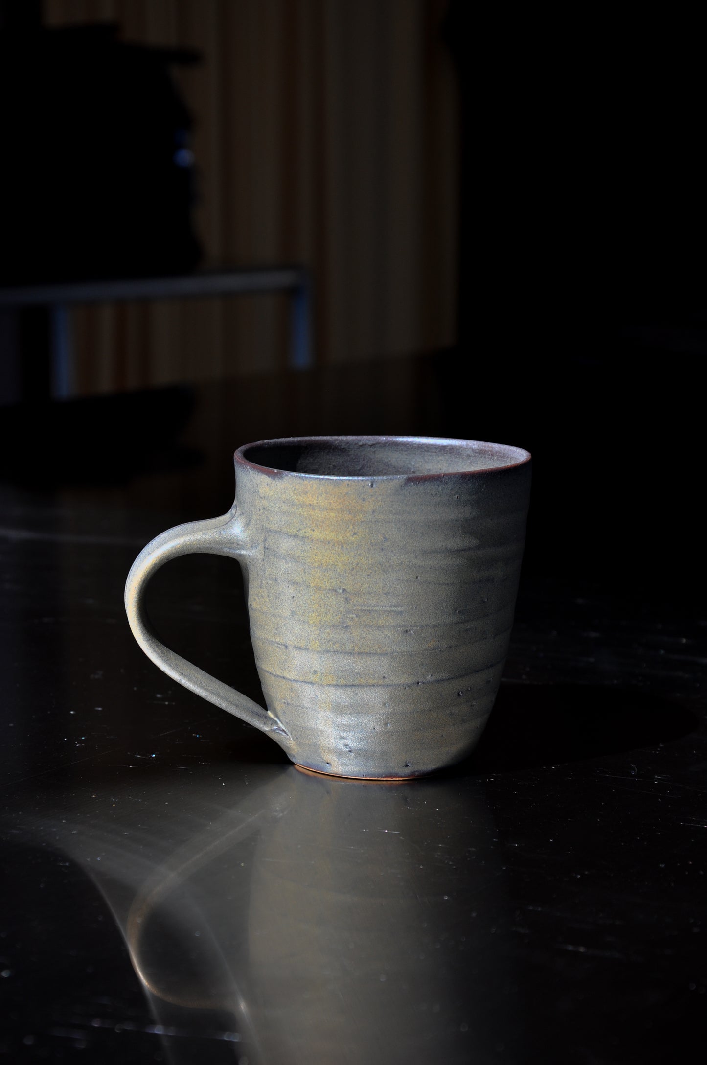 Brown Curved Mug