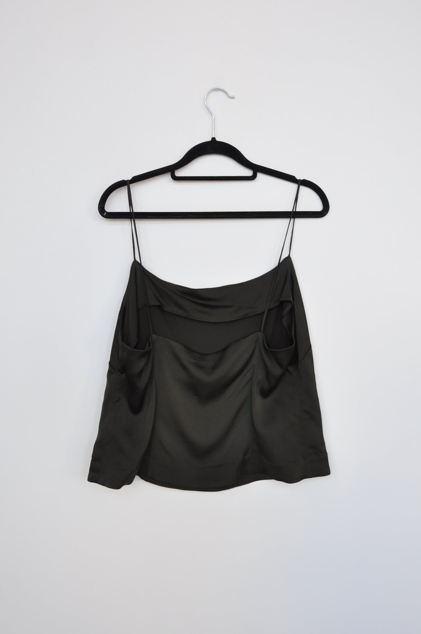 Juliette Hogan Satin Top - Forest Green