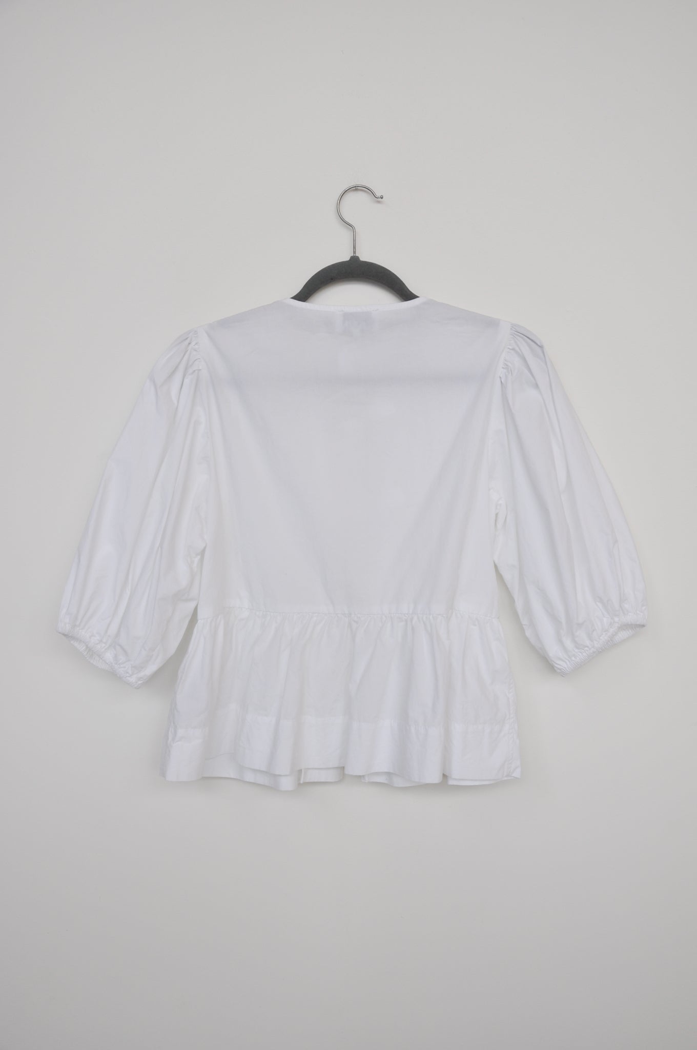 Ganni Short Sleeve With Ties - white