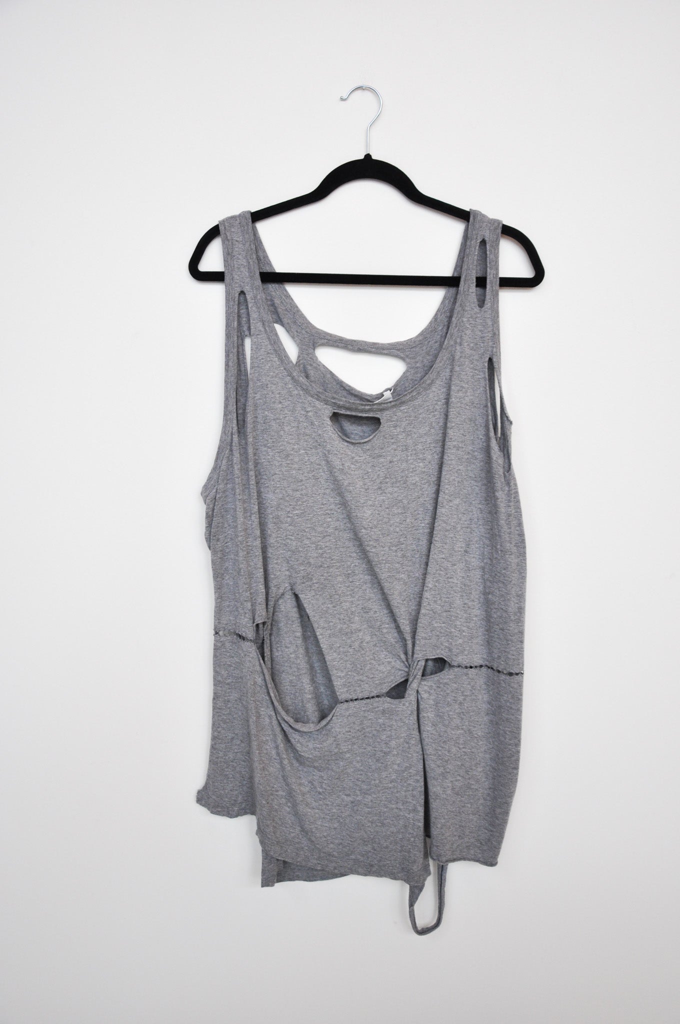 MM6 Maison Margiela Shredded Singlet - Grey
