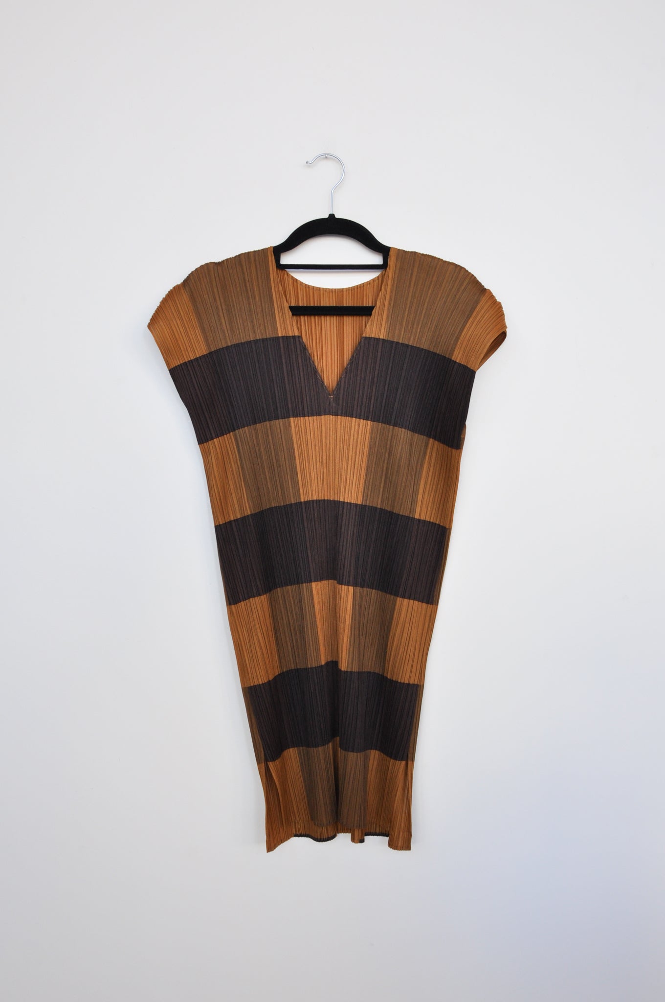 Issey Miyake Pleats Please Dress - Brown Check
