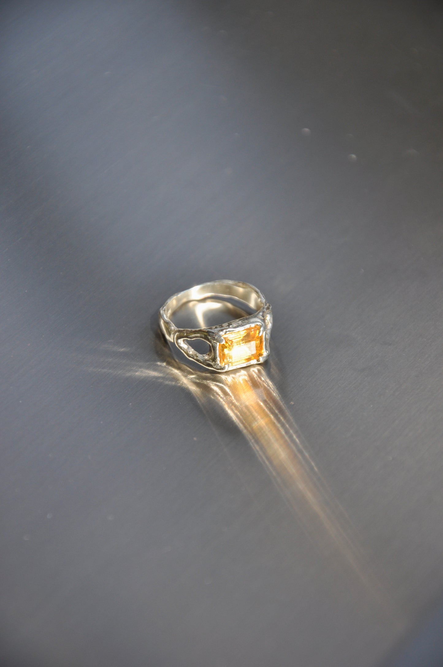 You In The Song Is Me Ring in Silver & Citrine