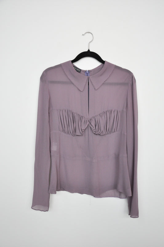 Marilyn Sainty Silk Blouse - Mauve