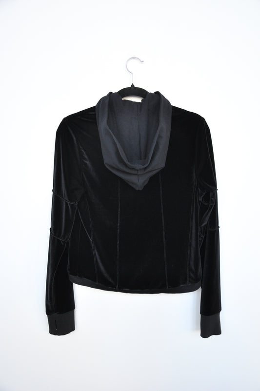 Karlaidlaw Velvet Hoodie - black