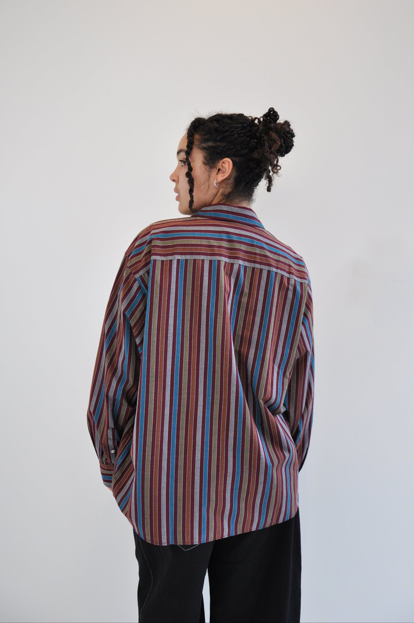 Claude Shirt in Maroon Multi Stripe