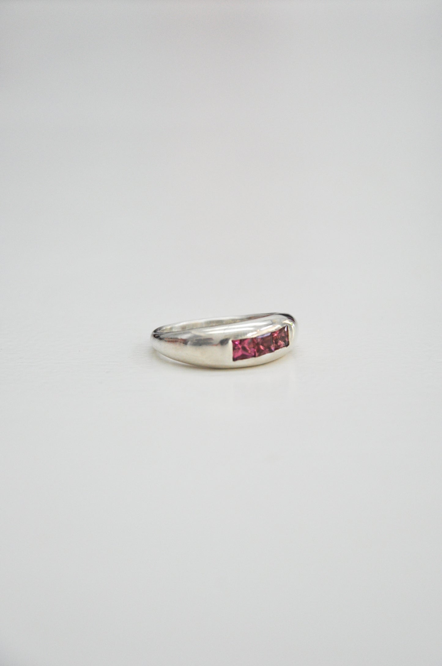 Nuque Ring with Pink Tourmaline in Silver