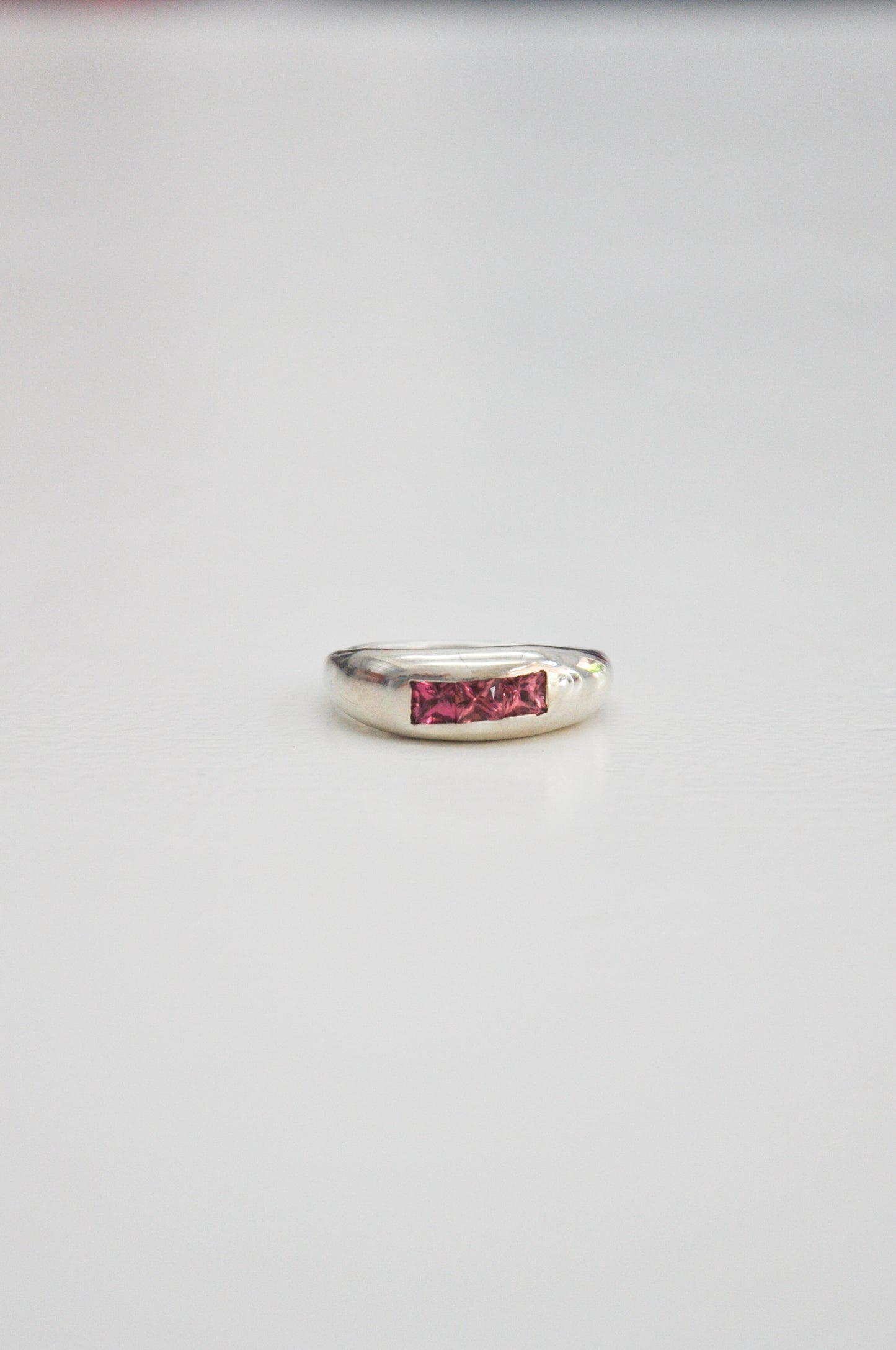 Nuque Ring with Pink Tourmaline in Silver