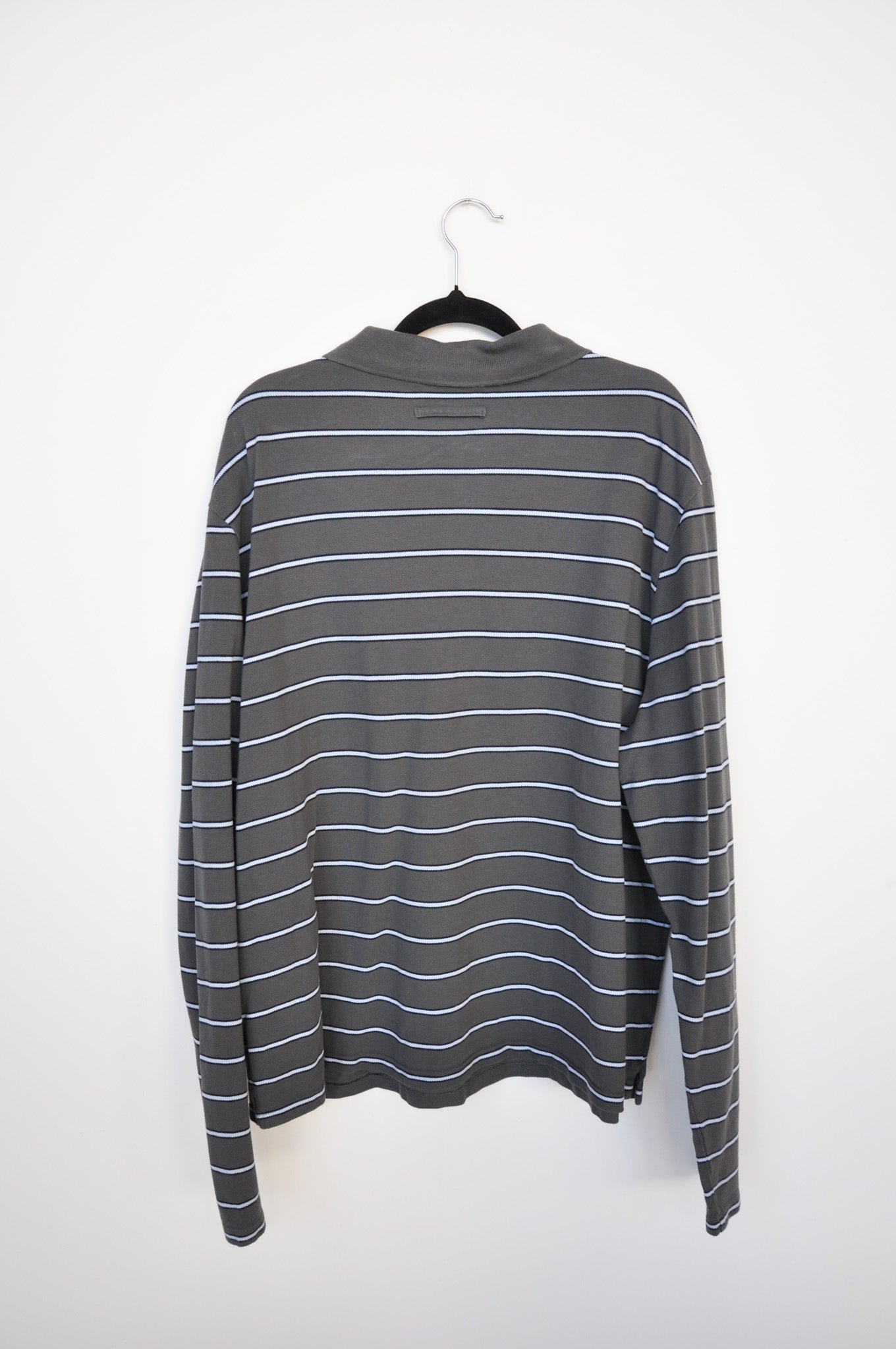 Paloma Wool Long Sleeve Polo - Grey Stripe