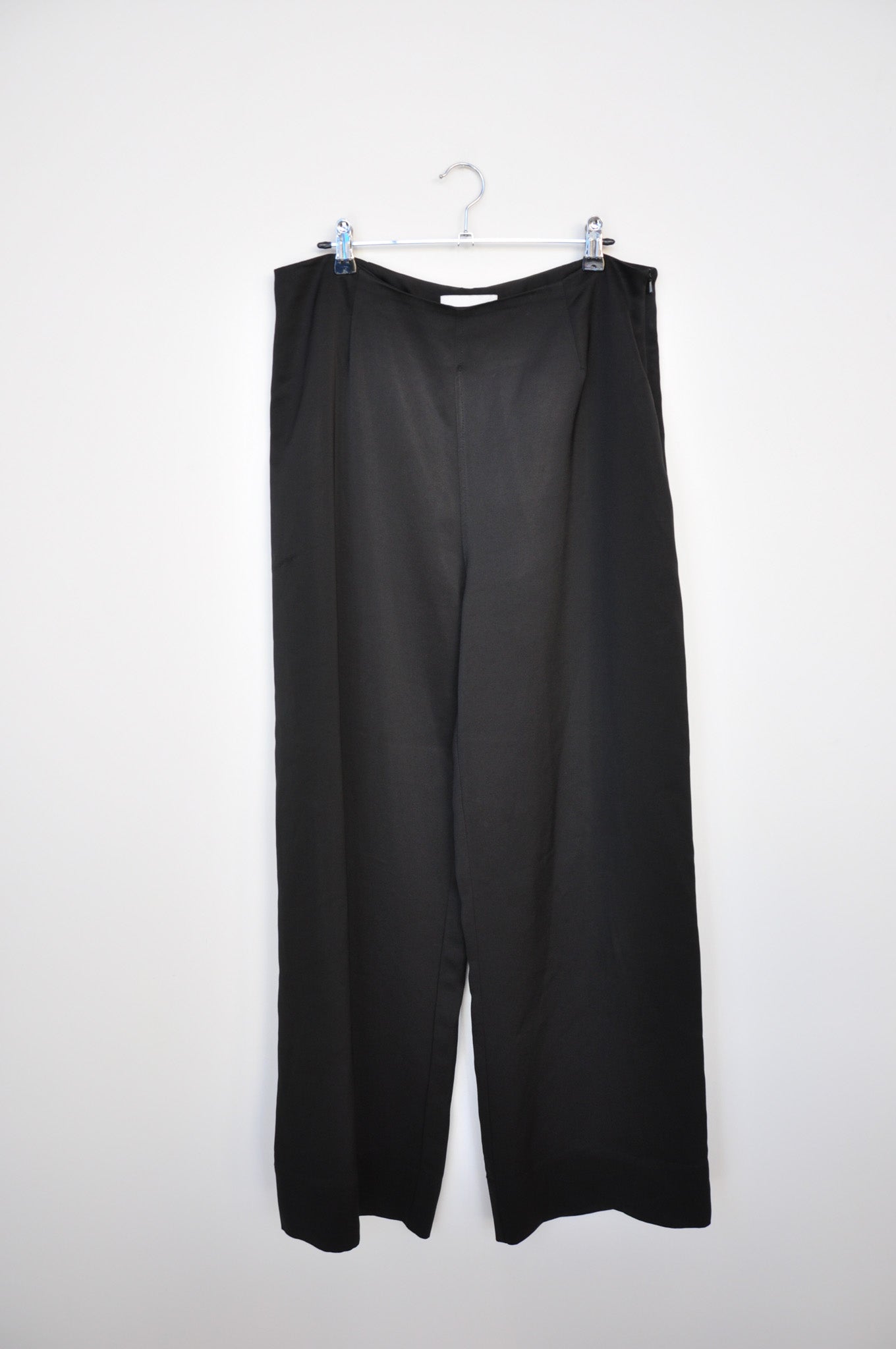 Mina Satin Trousers - Black