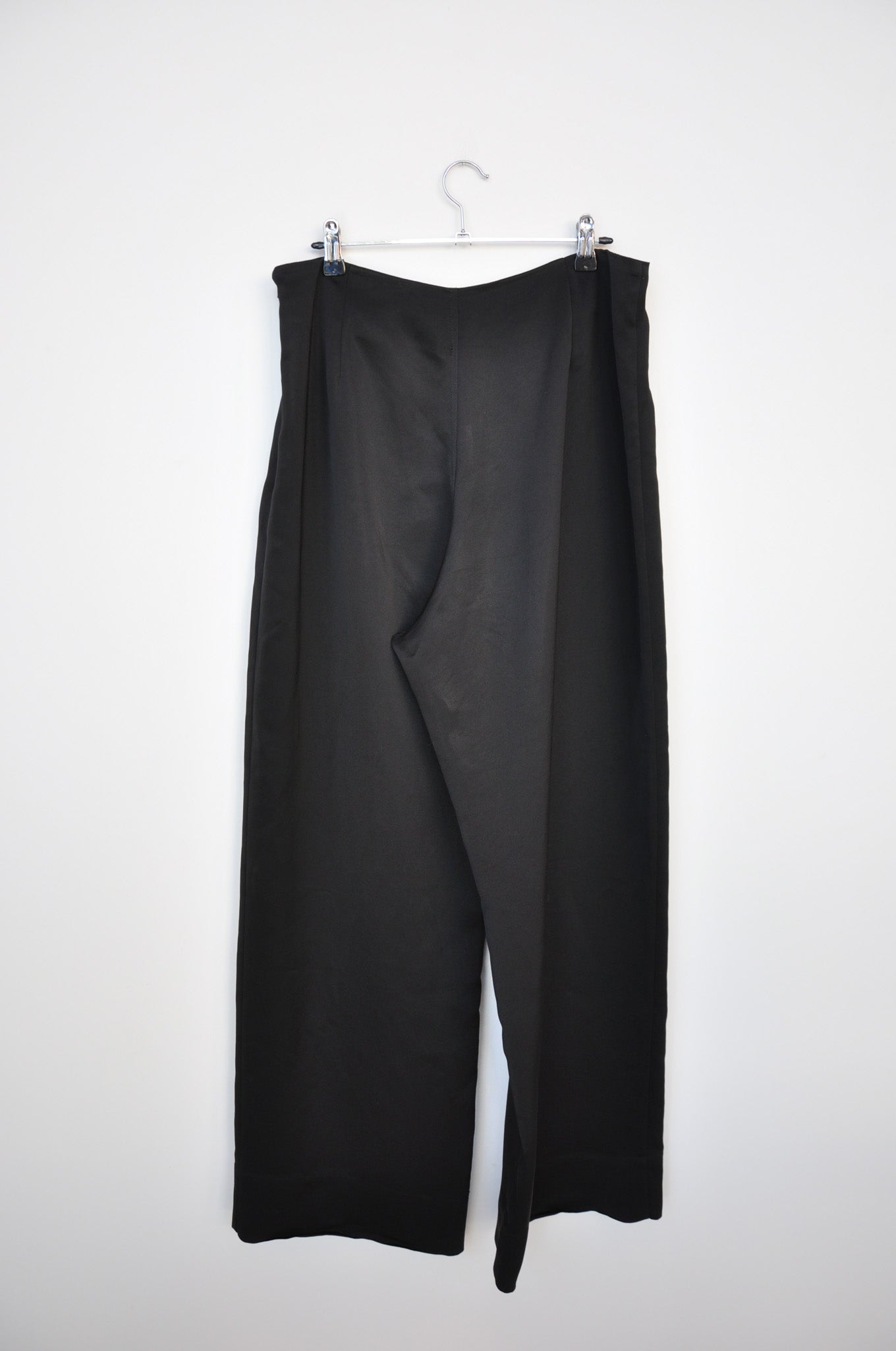 Mina Satin Trousers - Black