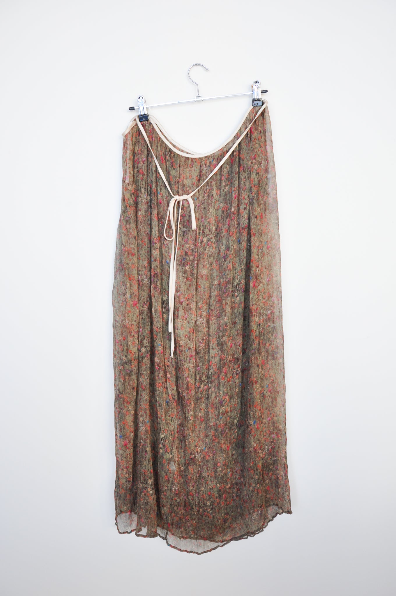 Miss Crabb Wrap Skirt - Sheer Floral