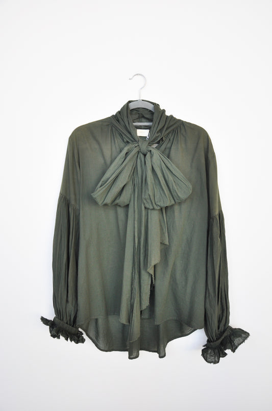 Måhsa Bow Blouse - Green